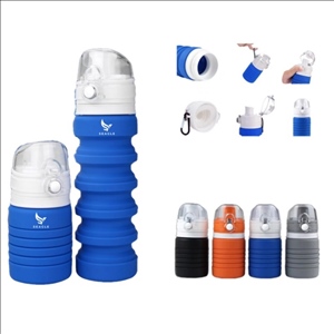 17 Oz Silicone Collapsible Water Bottle